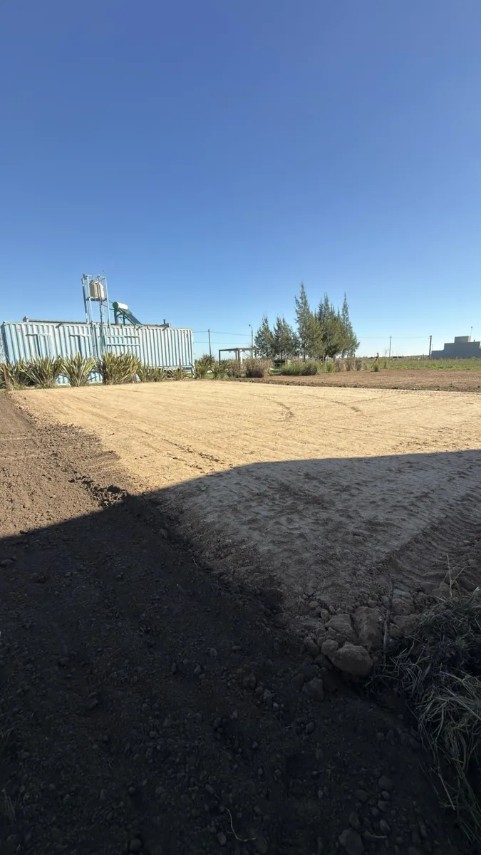 Terreno preparado y nivelado